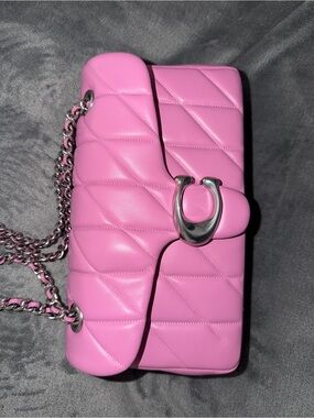 Coach Pink Quilted Chain Shoulder Bag